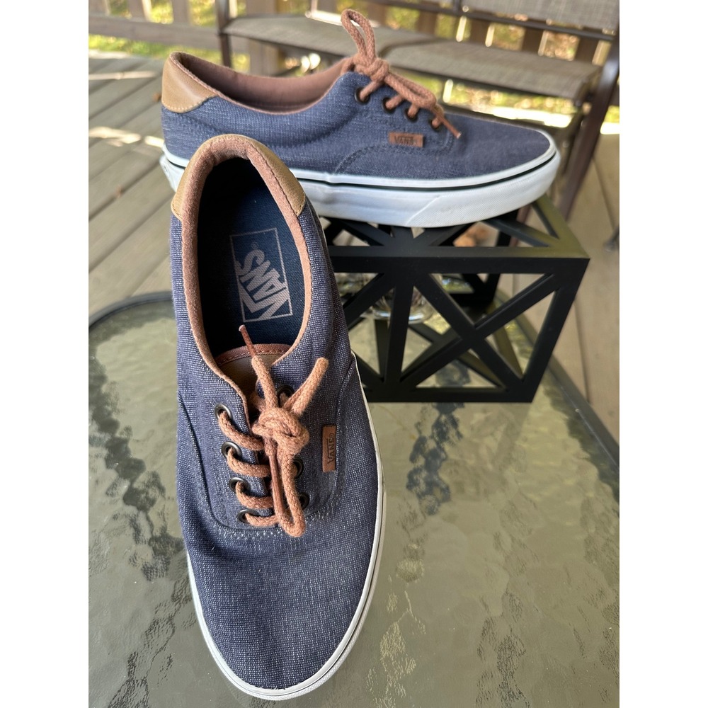 Vans Era Denim Casual Sneakers Men's 6 Women's 7.5‎ Canvas Lace Up Shoes